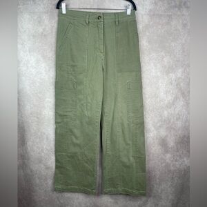 Electric & Rose Wide Leg Cargo Utility Pants In Green Women's Size S
